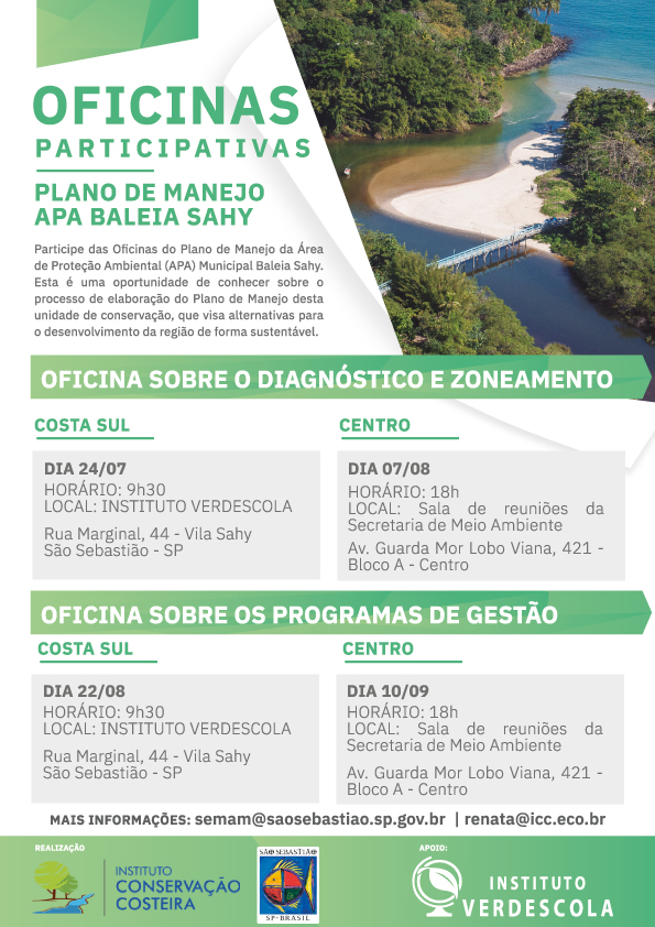 Prefeitura de São Sebastião e ICC realizam oficinas participativas do plano de manejo APA Baleia Sahy